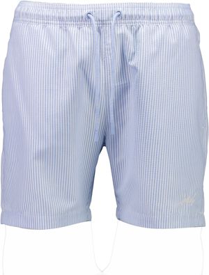 Striped seersucker swim shorts