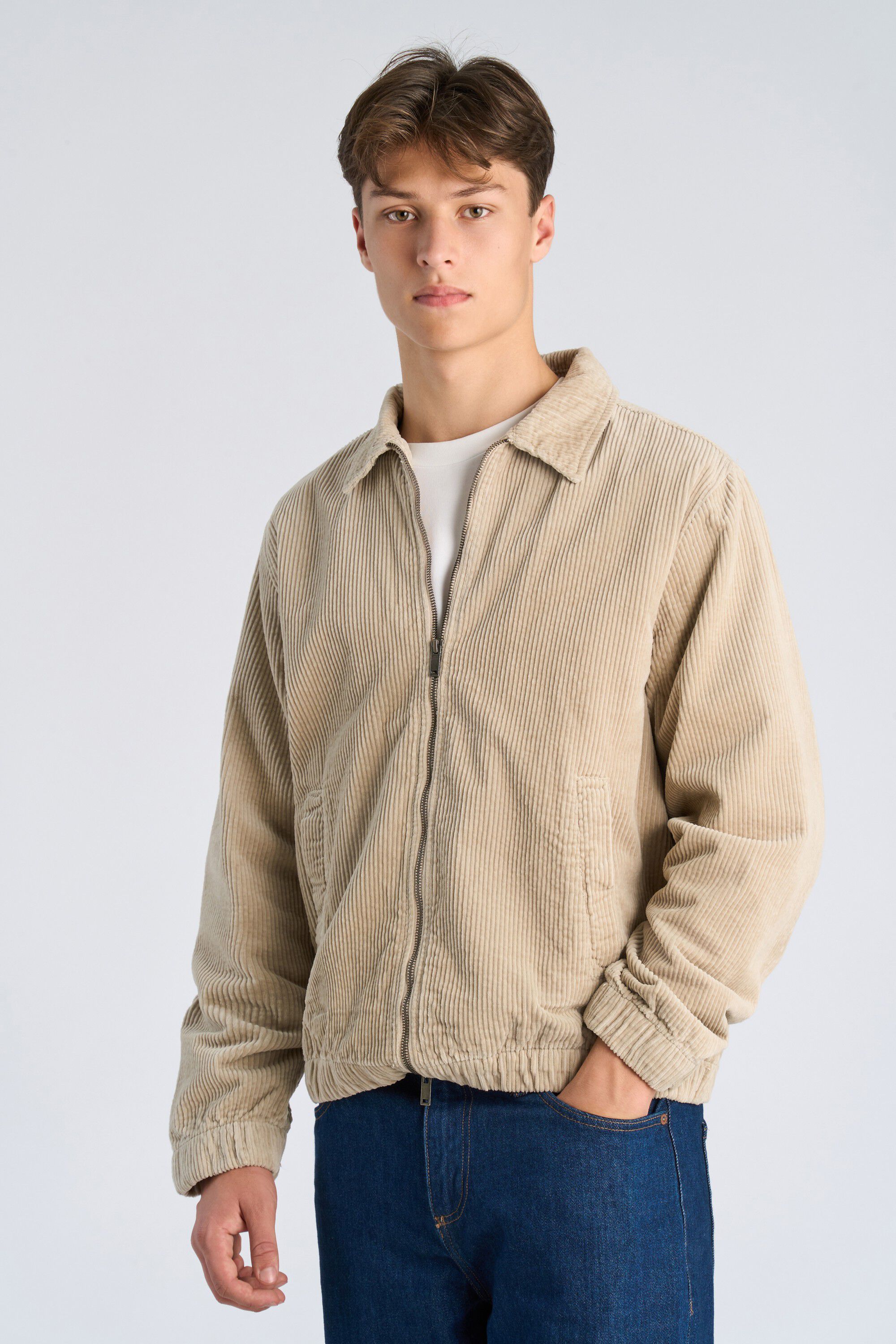 Corduroy zip jacket