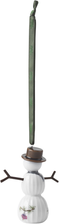 Hammersh&oslash;i Christmas Snemand h&aelig;ngende H9. 5 hvid m. deko