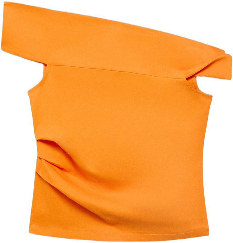 Asymmetrical strapless top