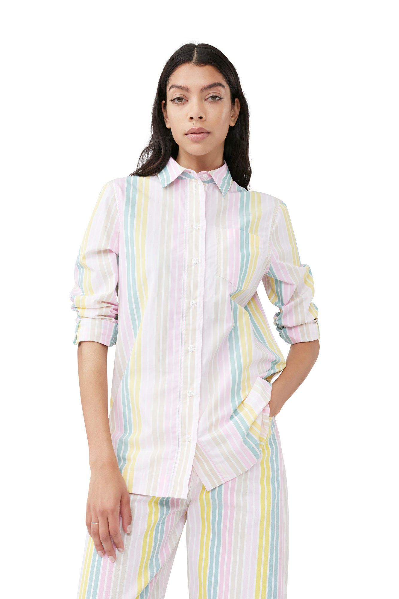 Stripe Cotton Skjorte