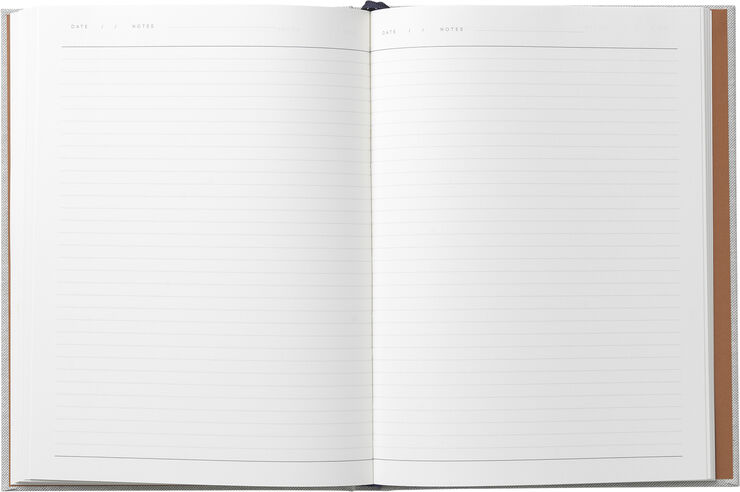 Business Notesbog med dagsplan og mødereferat, lys grå