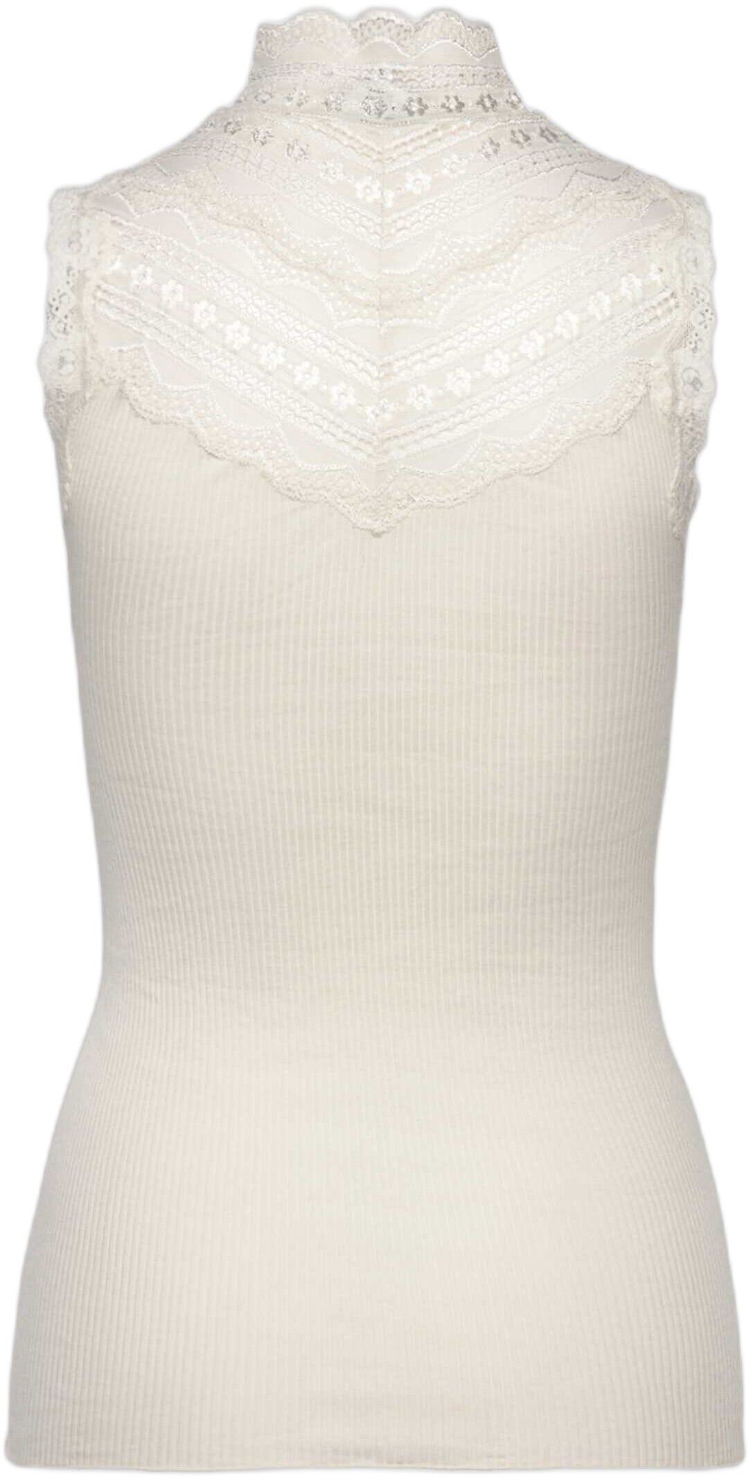 RWBenita Silk SL Turtleneck Lace Top