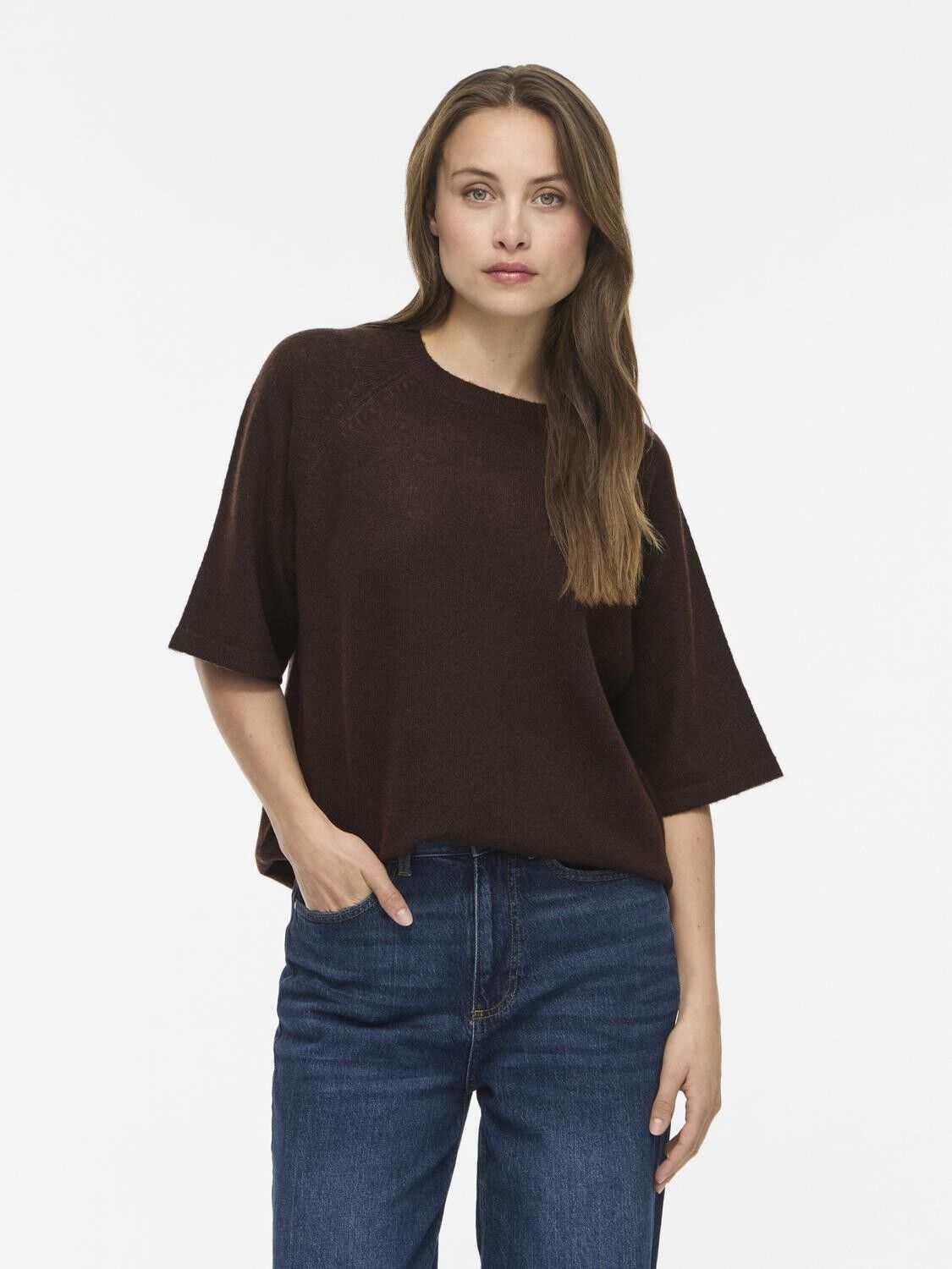 VILIGA 2/4 O-NECK KNIT TOP - NOOS