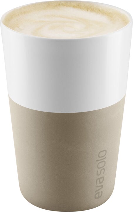 2 Cafe Latte-krus Pearl beige