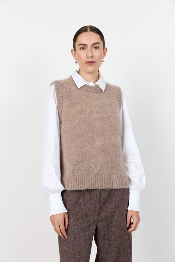 LR-NOREEN 5 Vest Lys brun