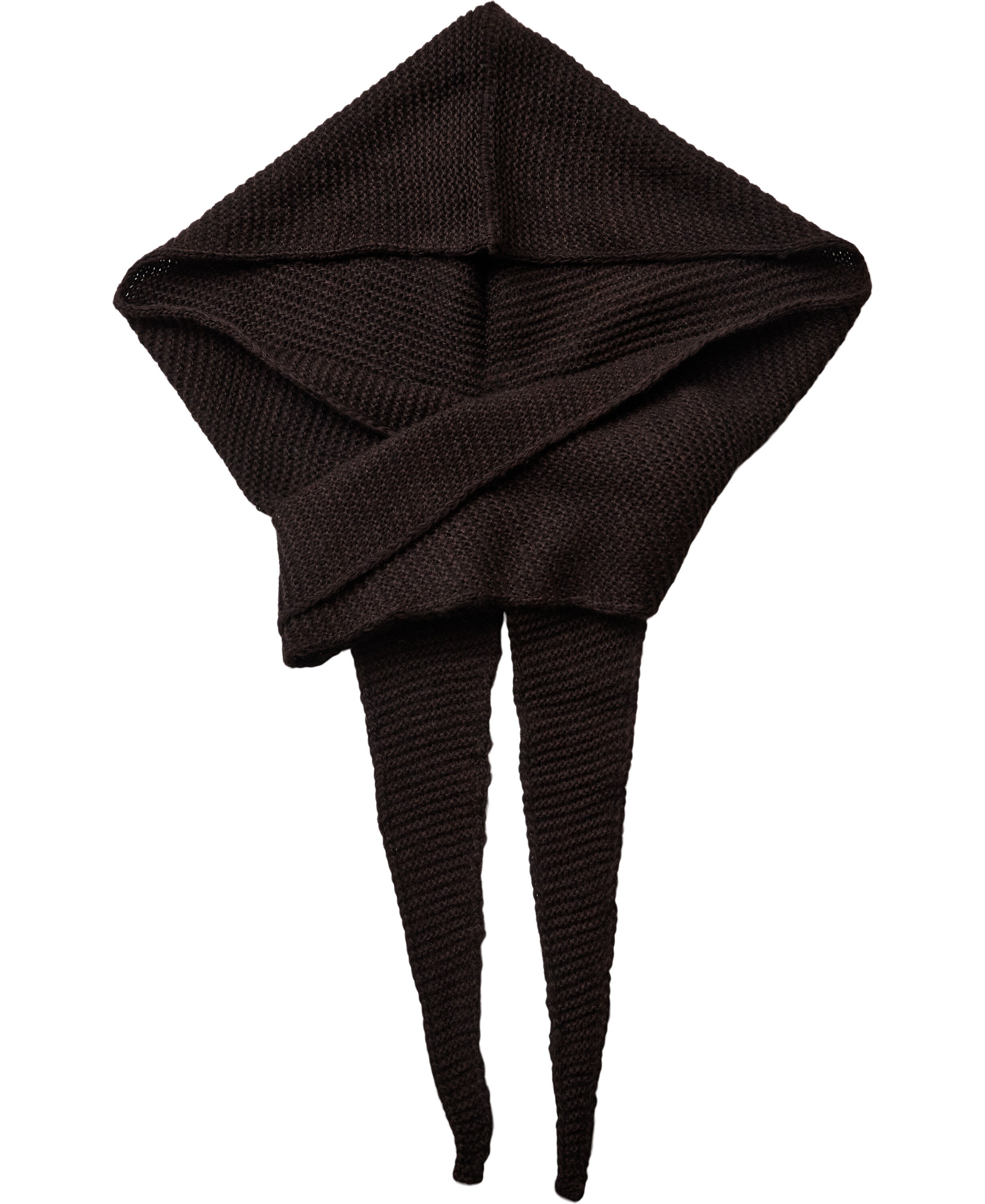Long Balaclava Scarf Chocolate Brown