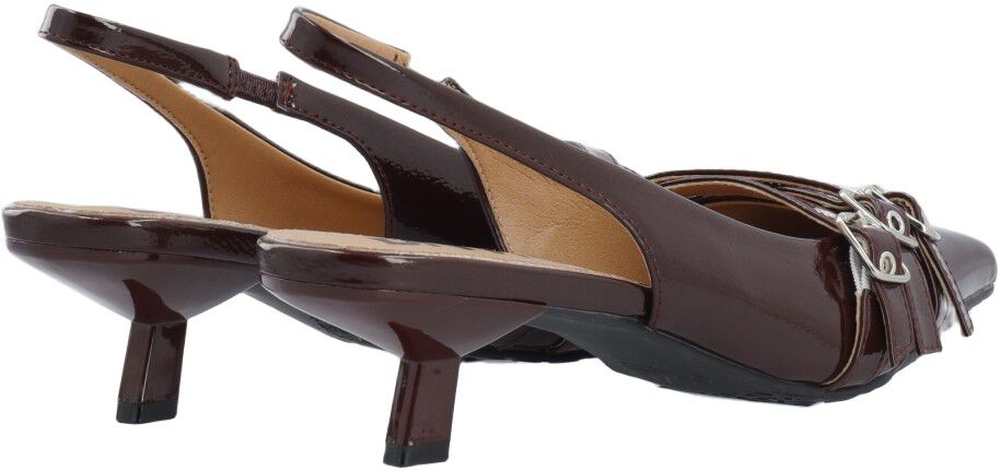 BIAKRISTIN Kitten Heel Buckle Faux Leather