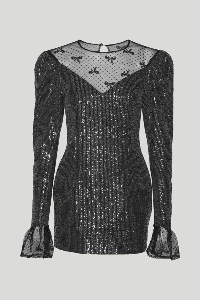 Twill Sequin Mini Dress