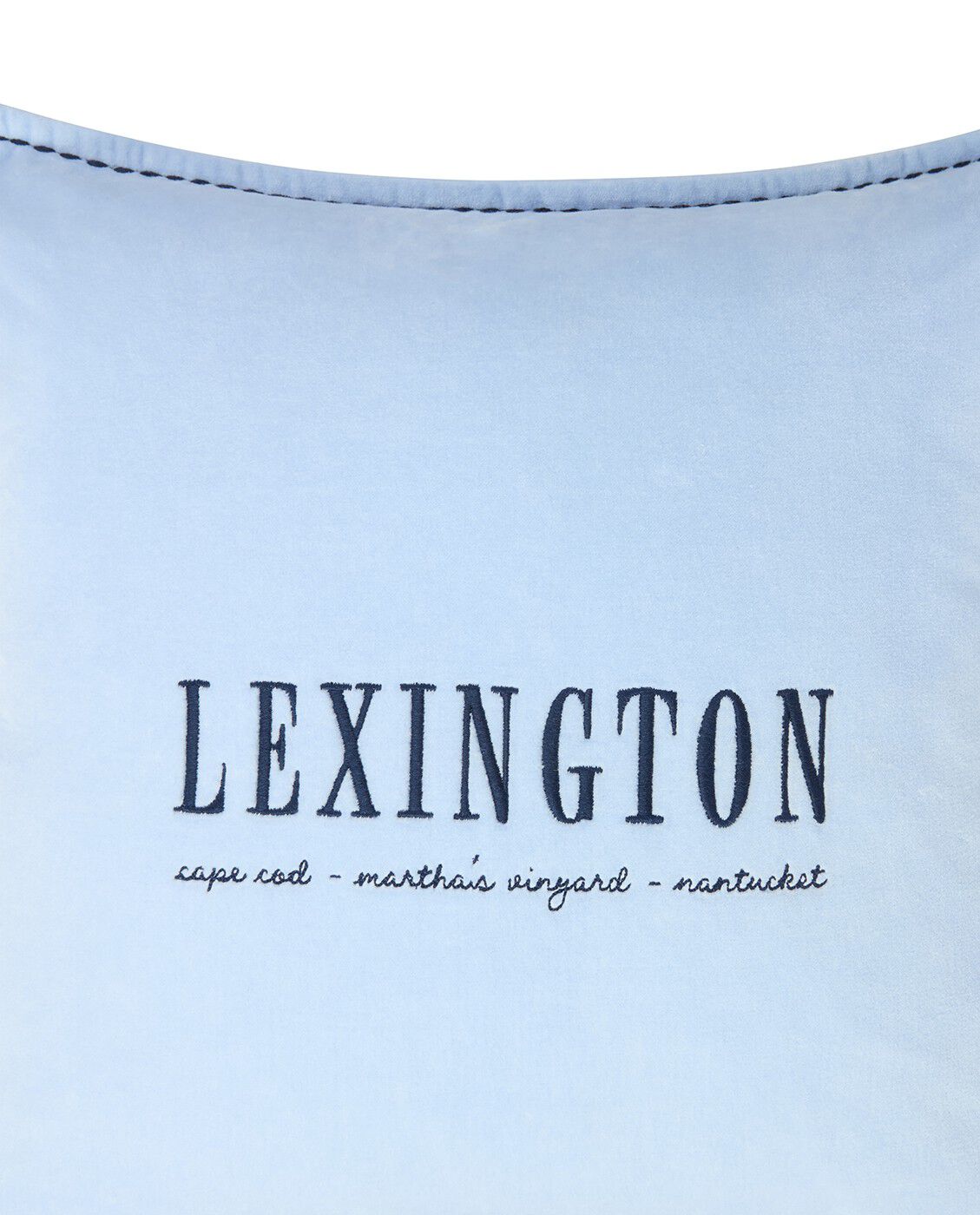 Blue Logo Organic Cotton Velvet Pillow Cover