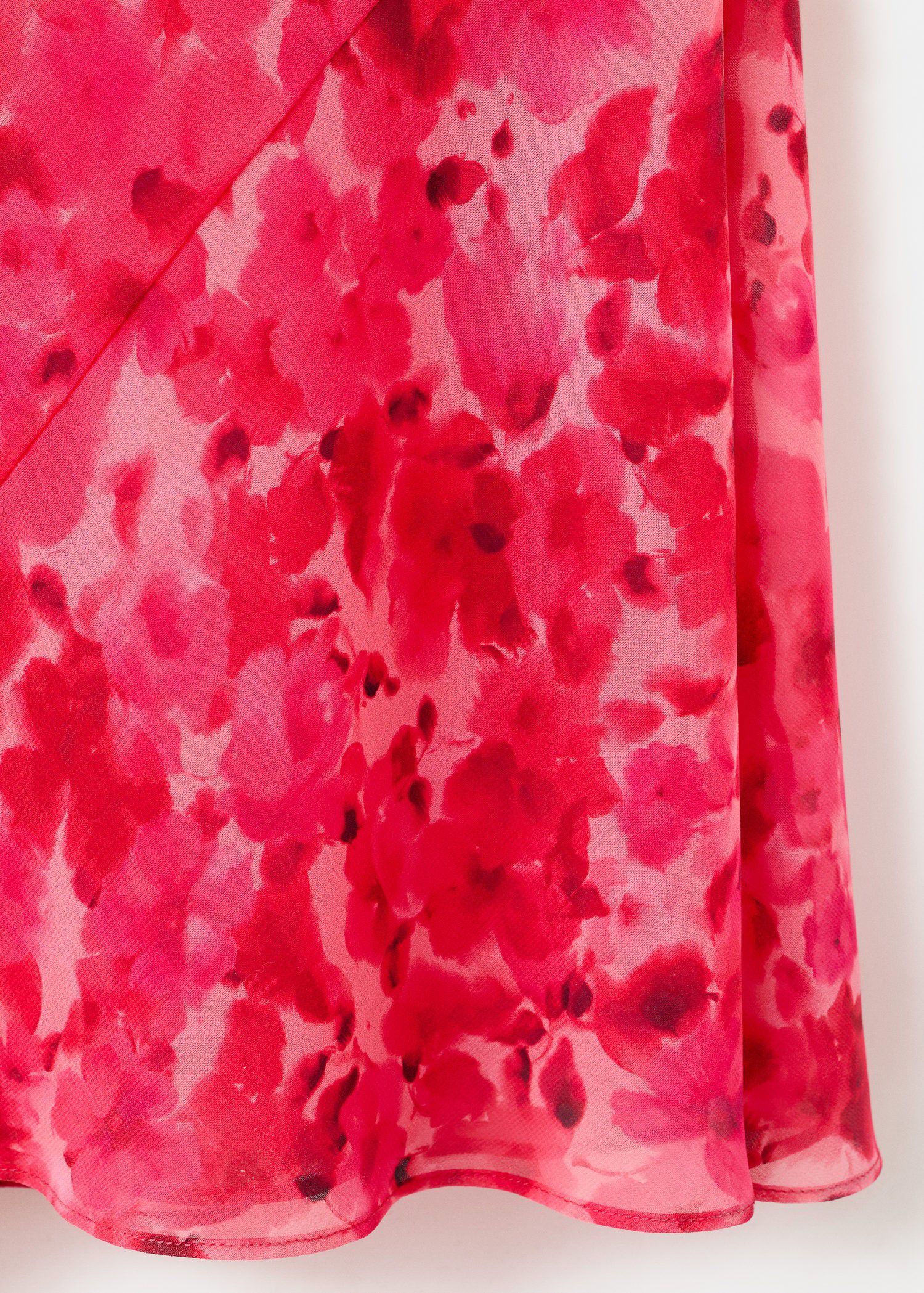 Asymmetrical floral-print dress