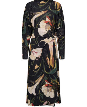 LAWRIA Print Wrap Midi Dress