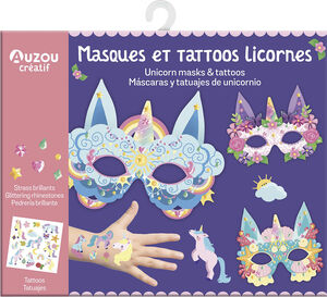 Auzou - Aktivitetssæt - Masker og tatoveringer - Enhjørning
