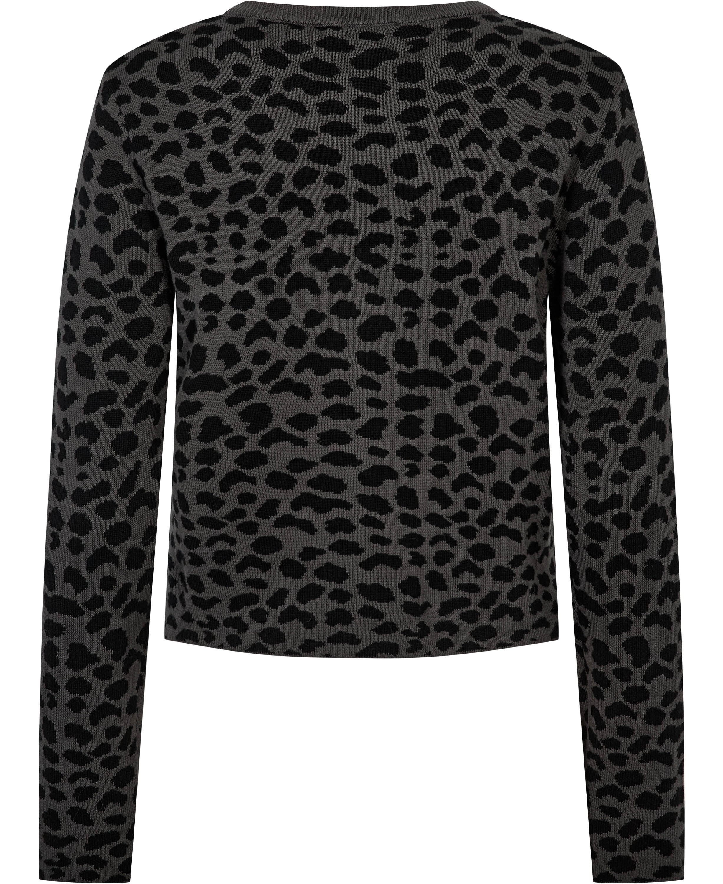 Animal print cardigan with buttons