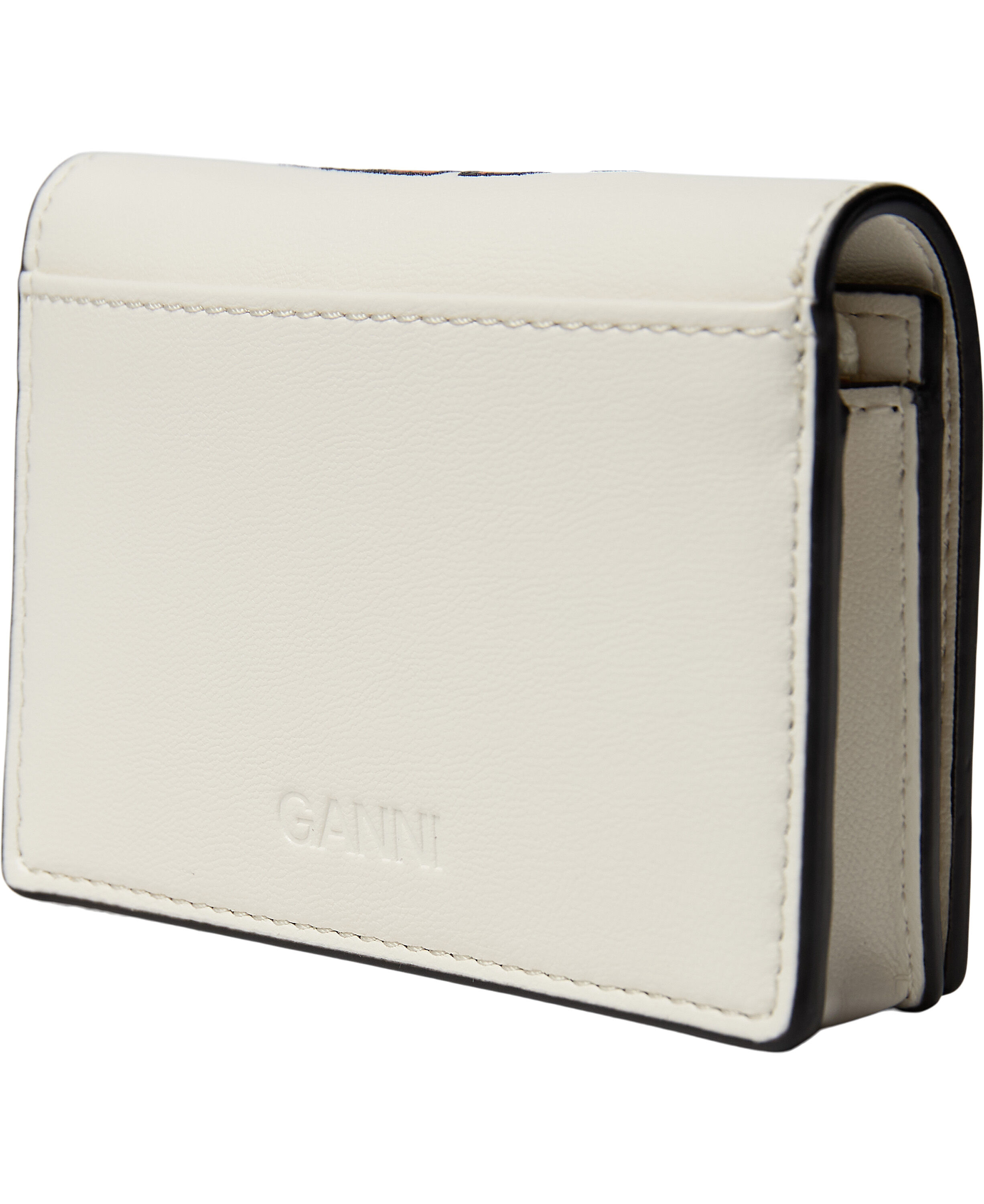 Ganni Card Holder With Flap Cat Sig