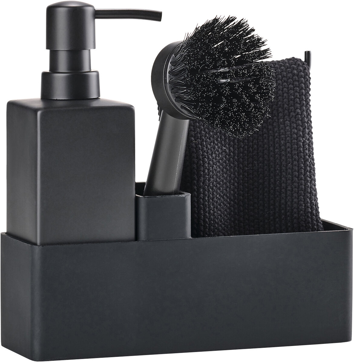 Opvaskes&aelig;t  Black - m. karklud