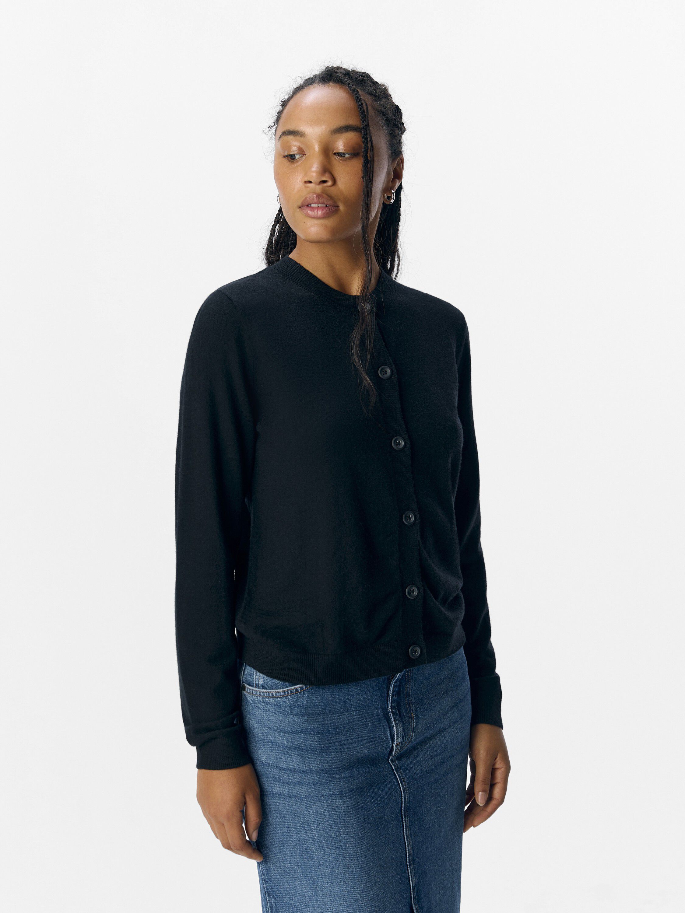 OBJTHESS L/S SHORT CARDIGAN NOOS