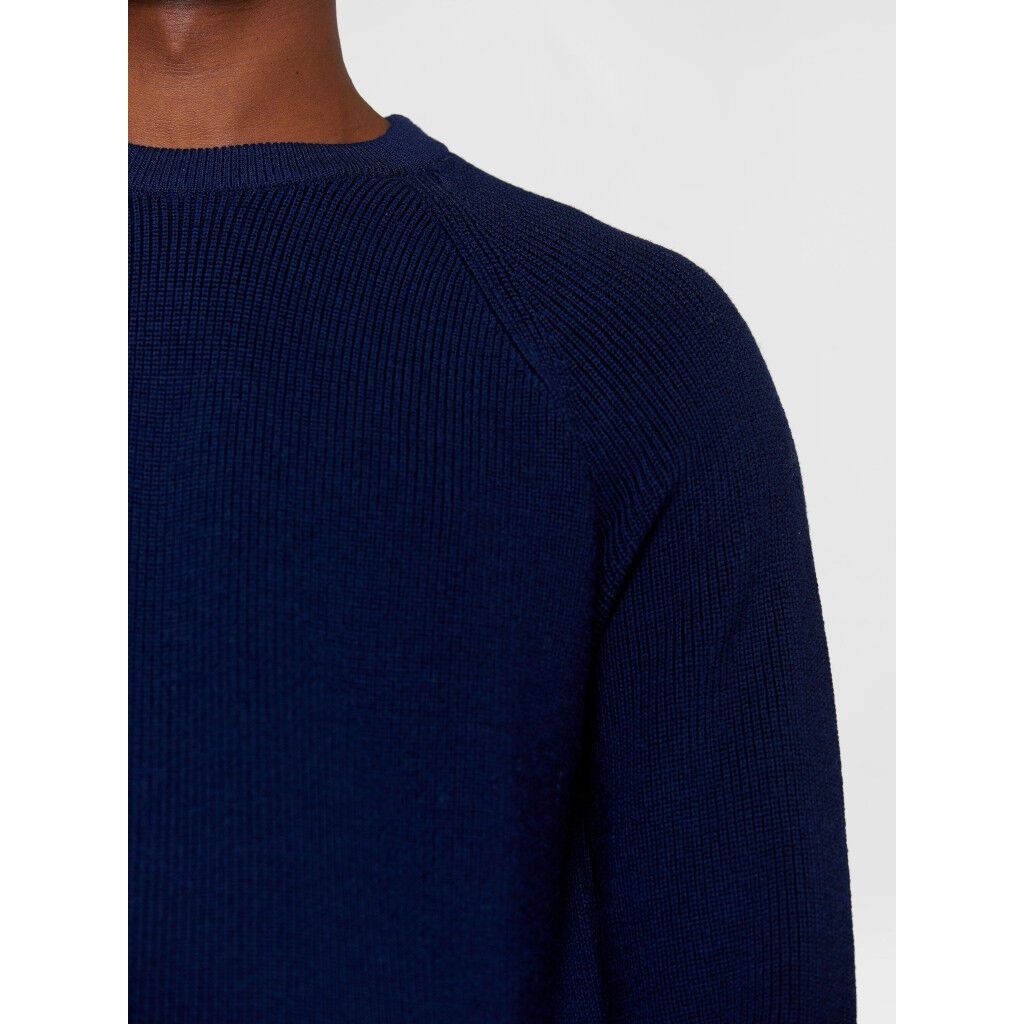O-neck merino wool rib knit - RWS