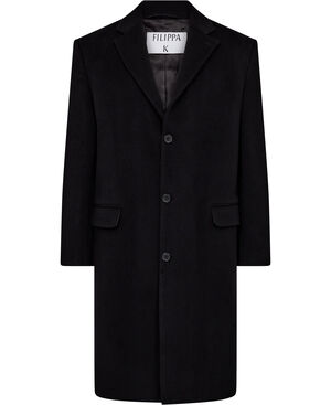 Relaxed Wool Crombie Coat