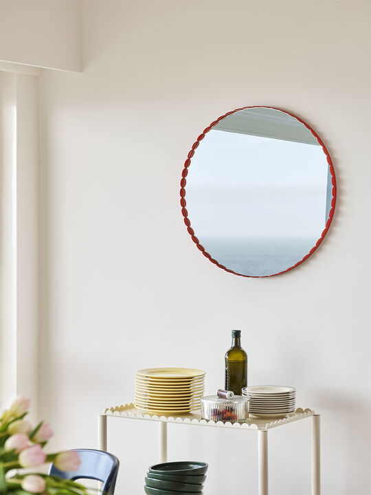 Arcs Mirror-Round-Red