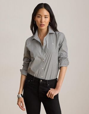 Classic Fit Striped Cotton Shirt