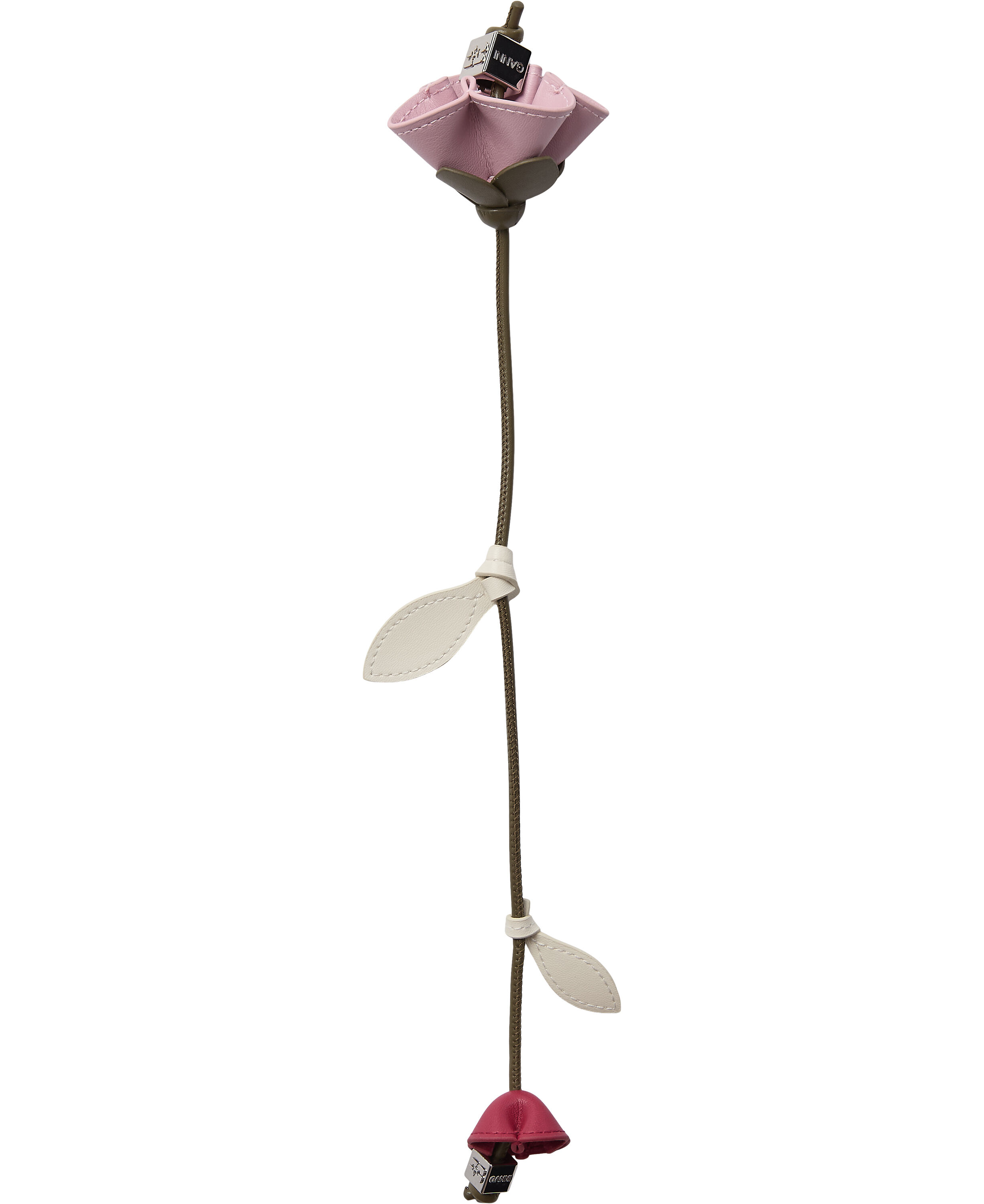 Flower Recycled Leather Bag Charm