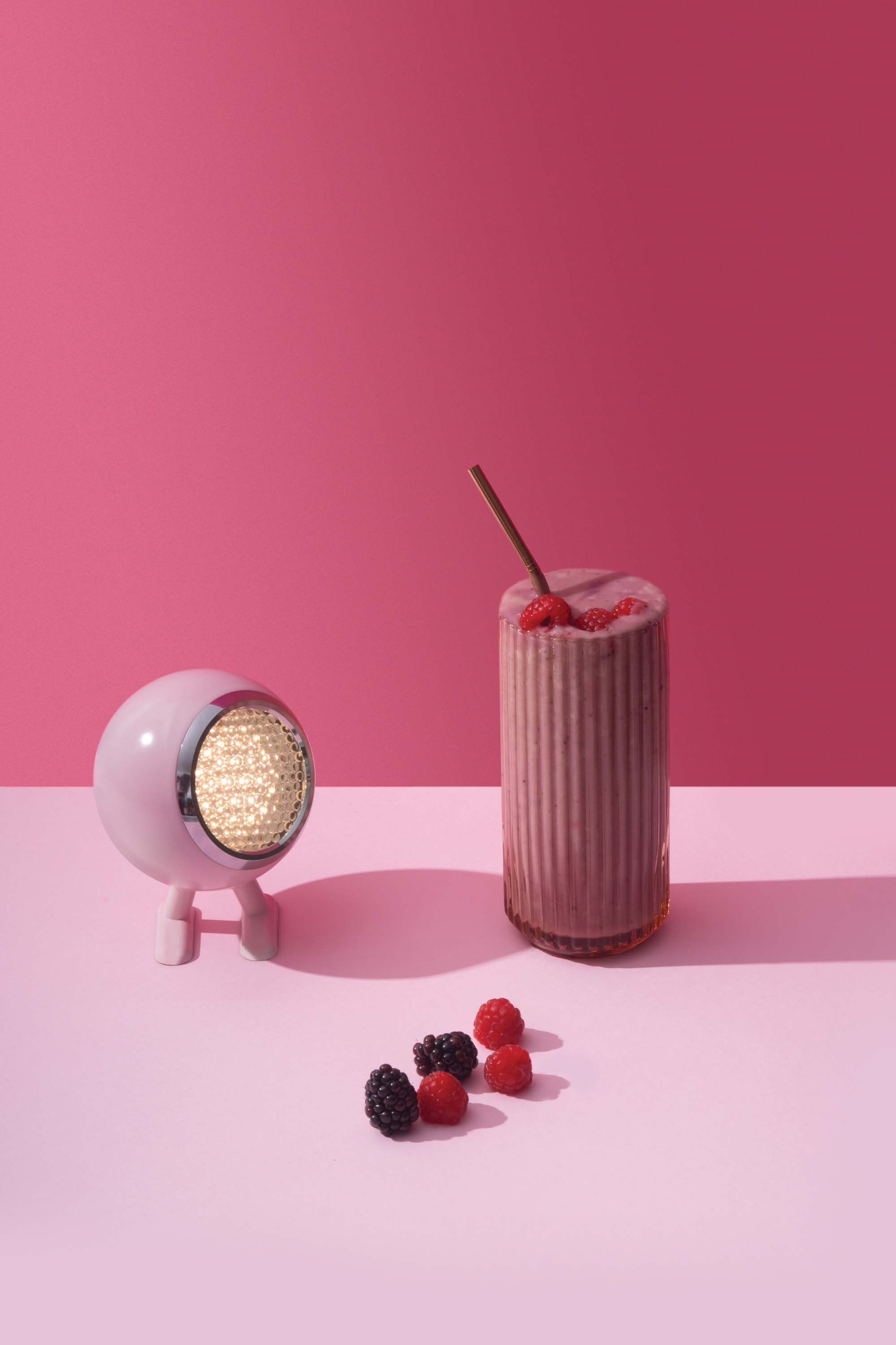 Norbitt, LED lamp, Rechargeable, In/Outdoor, Smoothie Pink