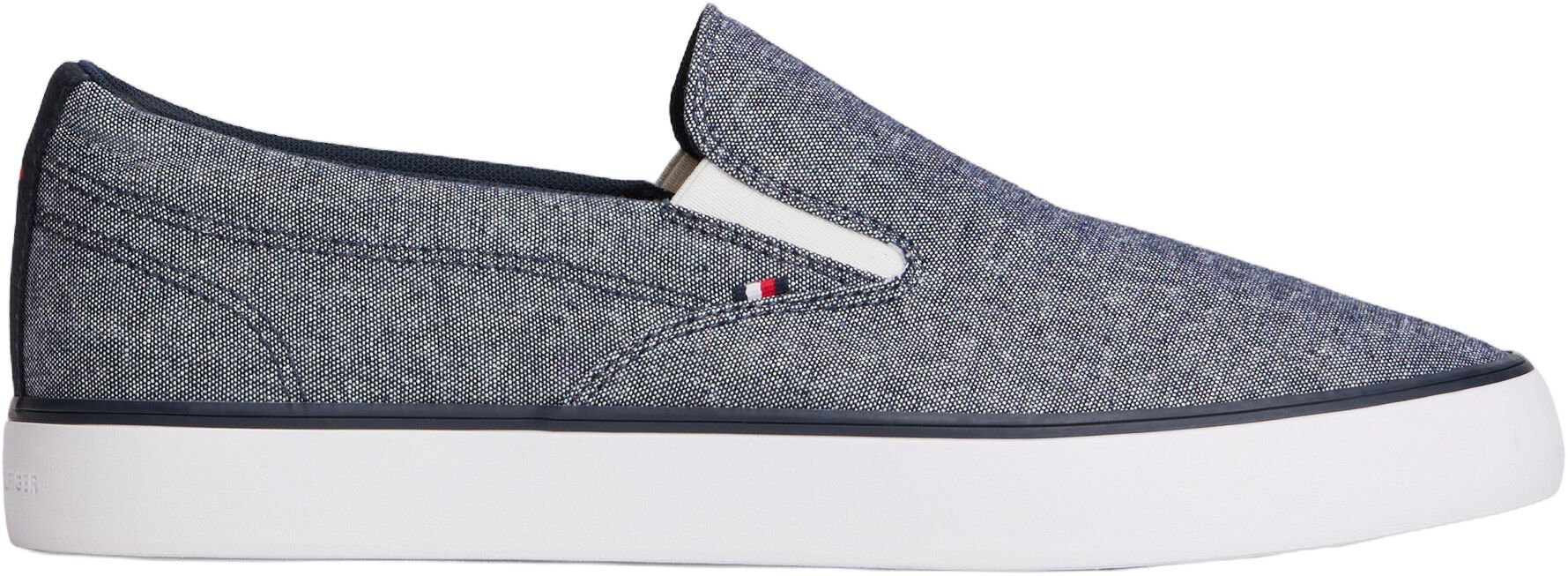 Linen Chambray Jacquard Slip-On Trainers