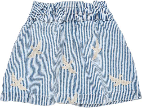 Y/D TWILL SKIRT W. EMBROIRDEY