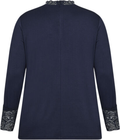 Curvy WA-STELLA 8 Bluse Navy bl&aring;