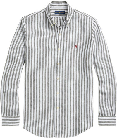 Custom Fit Striped Linen Shirt
