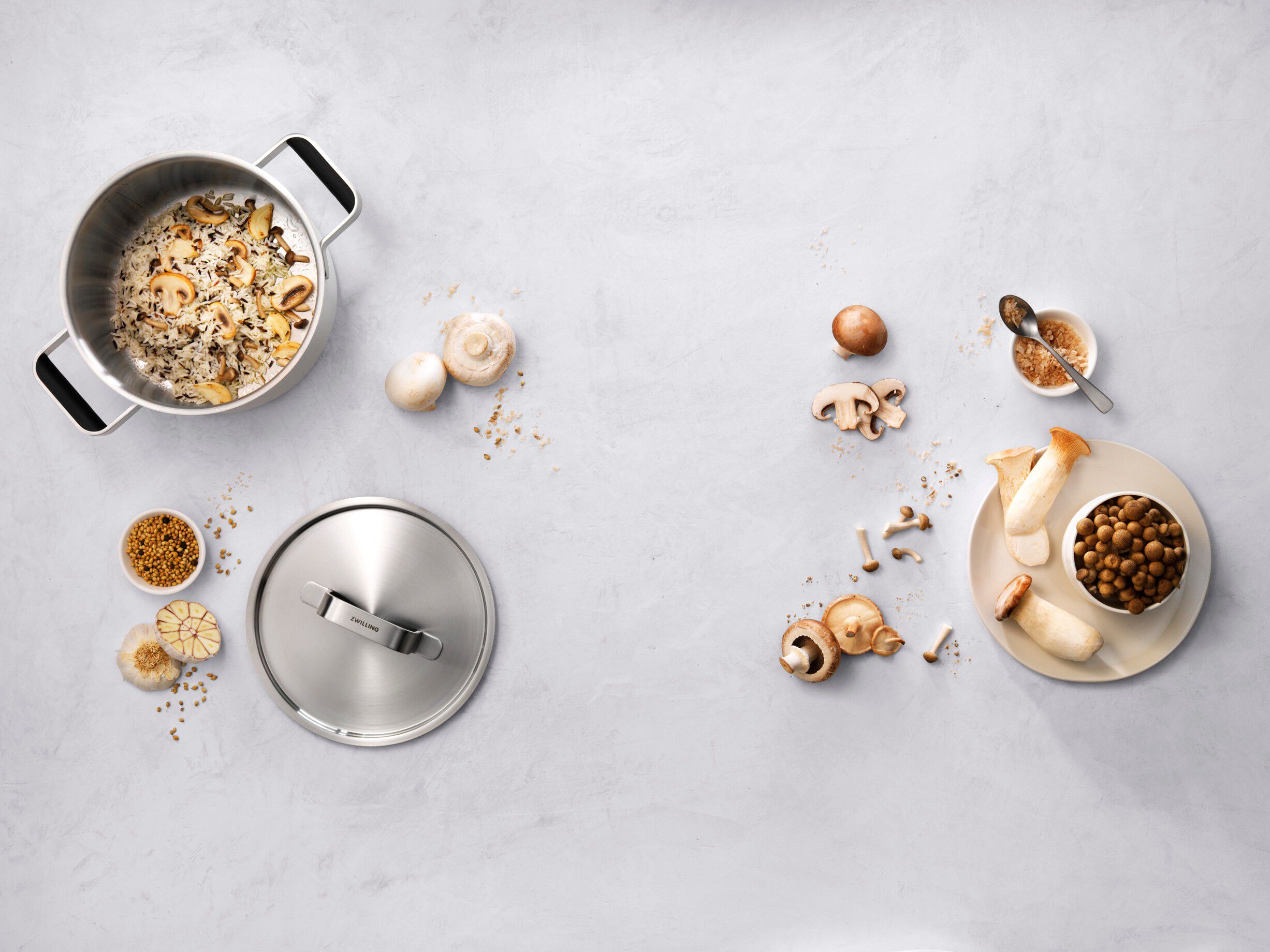 Gryde- og pandes&aelig;t, 3-dele, 18/10 rustfrit st&aring;l