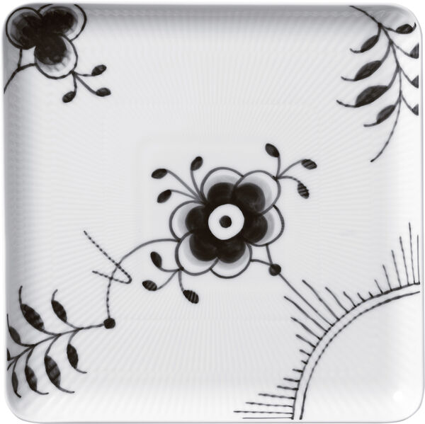 Sort Mega Riflet 20 cm Firkantet tallerken