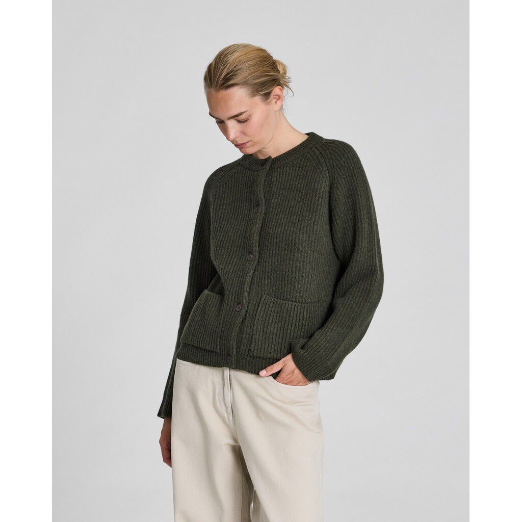 Augusta L/S Cardigan Lambswool Knit