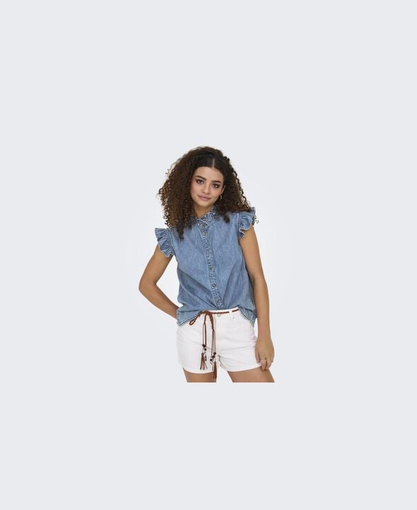 ONLSHANIA S/L FRILL DNM SHIRT AKM