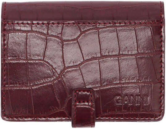 Slim Card Holder With Flap Croco