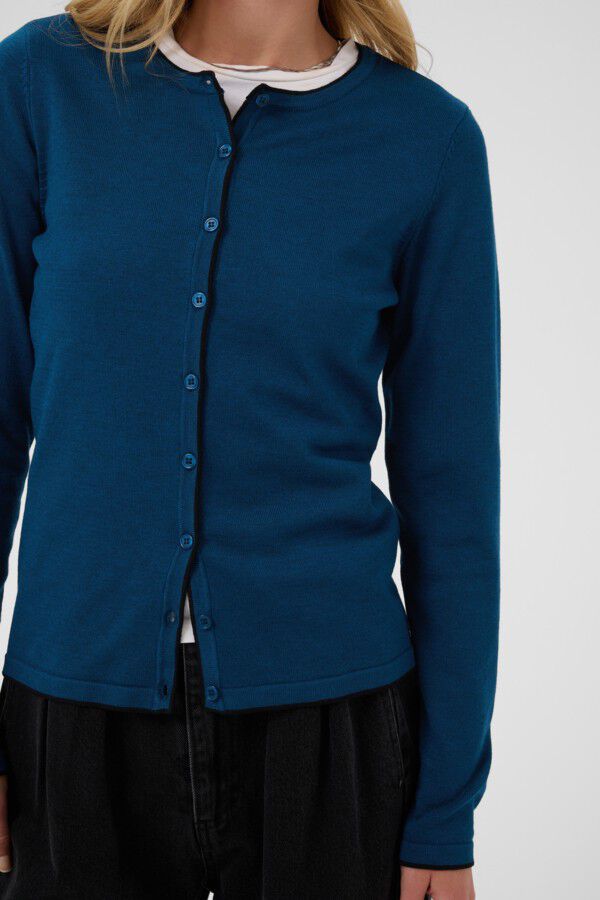 MilaSZ Contrast Stripe Cardigan