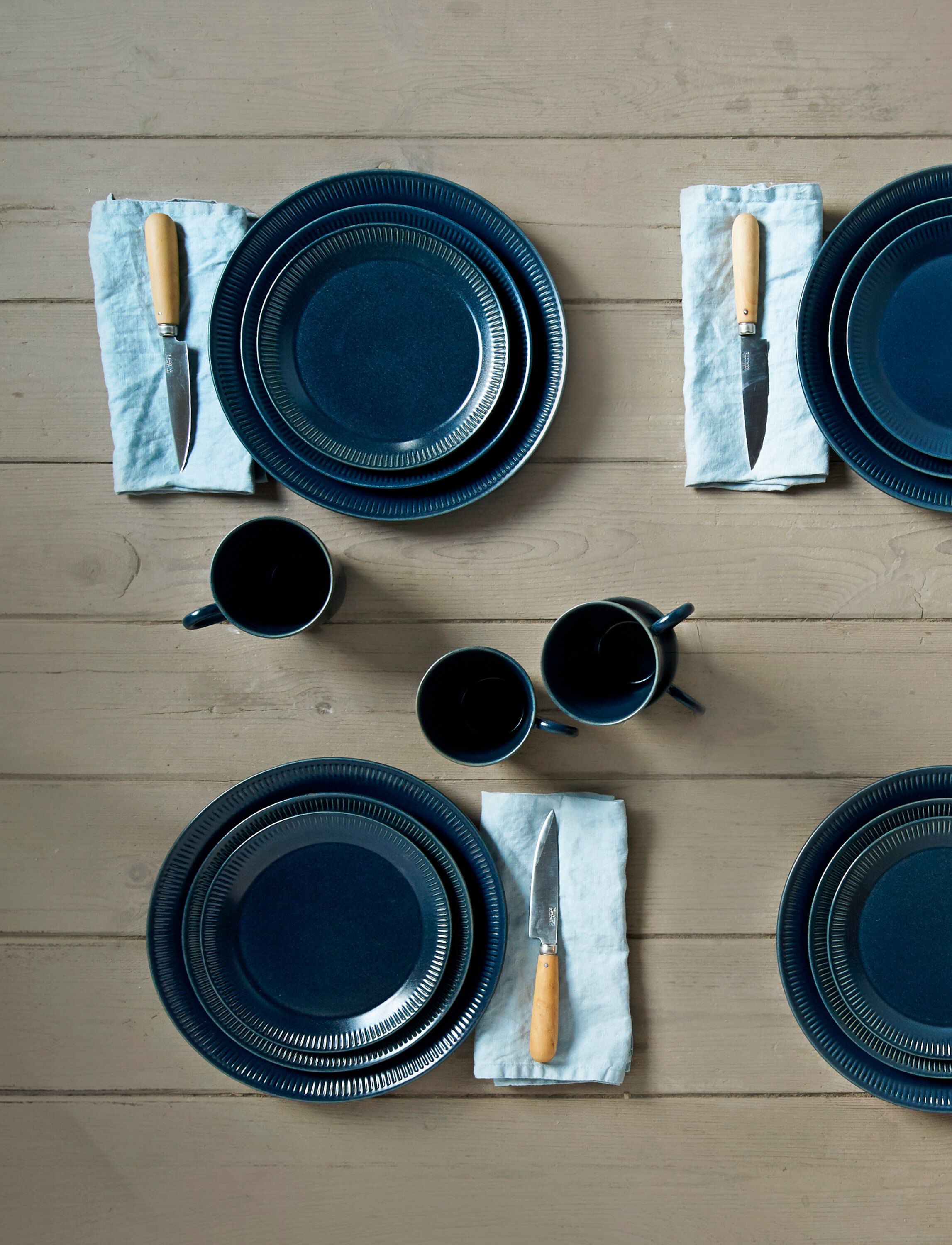 Knabstrup, tallerken, bl&aring;, &Oslash;19 cm