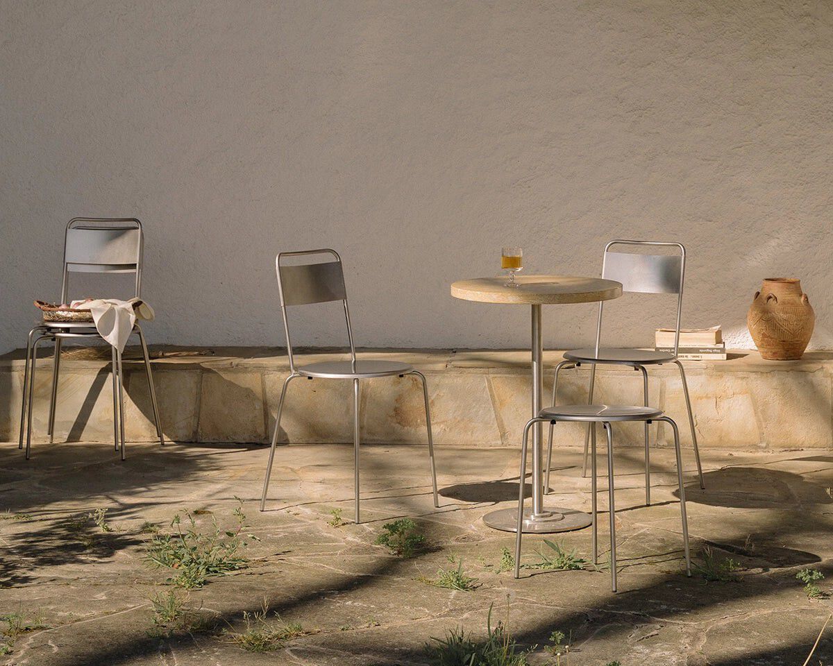 Petit Rond Chair | Stainless Steel