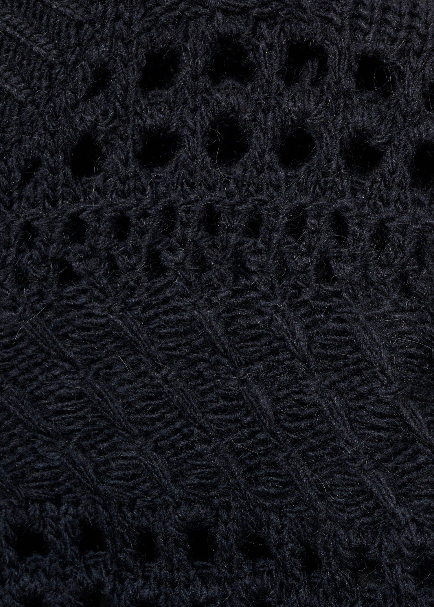 Openwork knit sweater