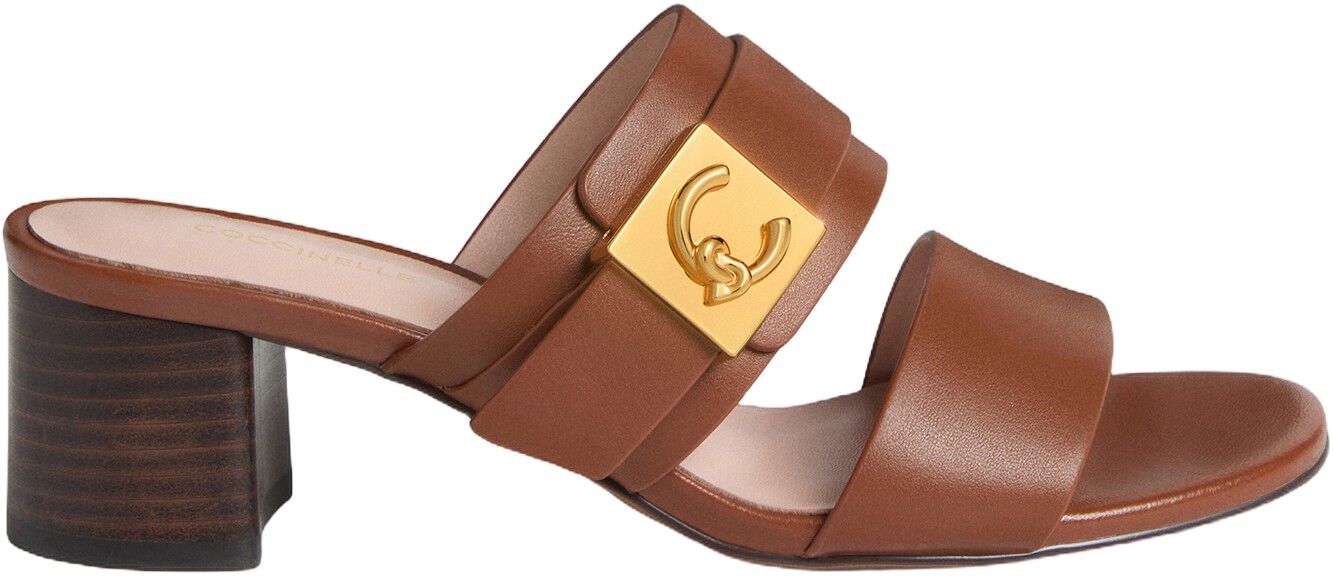 COCCINELLE C-ME LOCK HEEL SANDAL COW LEATHER