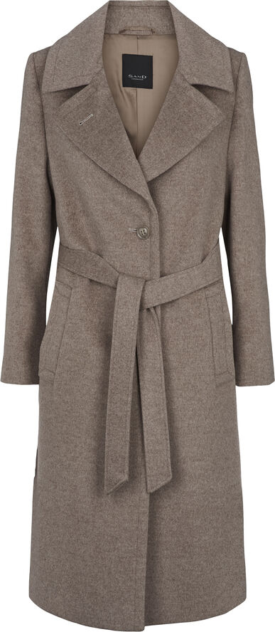 Cashmere Coat W - Clareta Belt Midi
