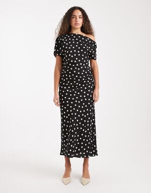 TSDANIELLE POLKA DOT MAXI DRESS WVN