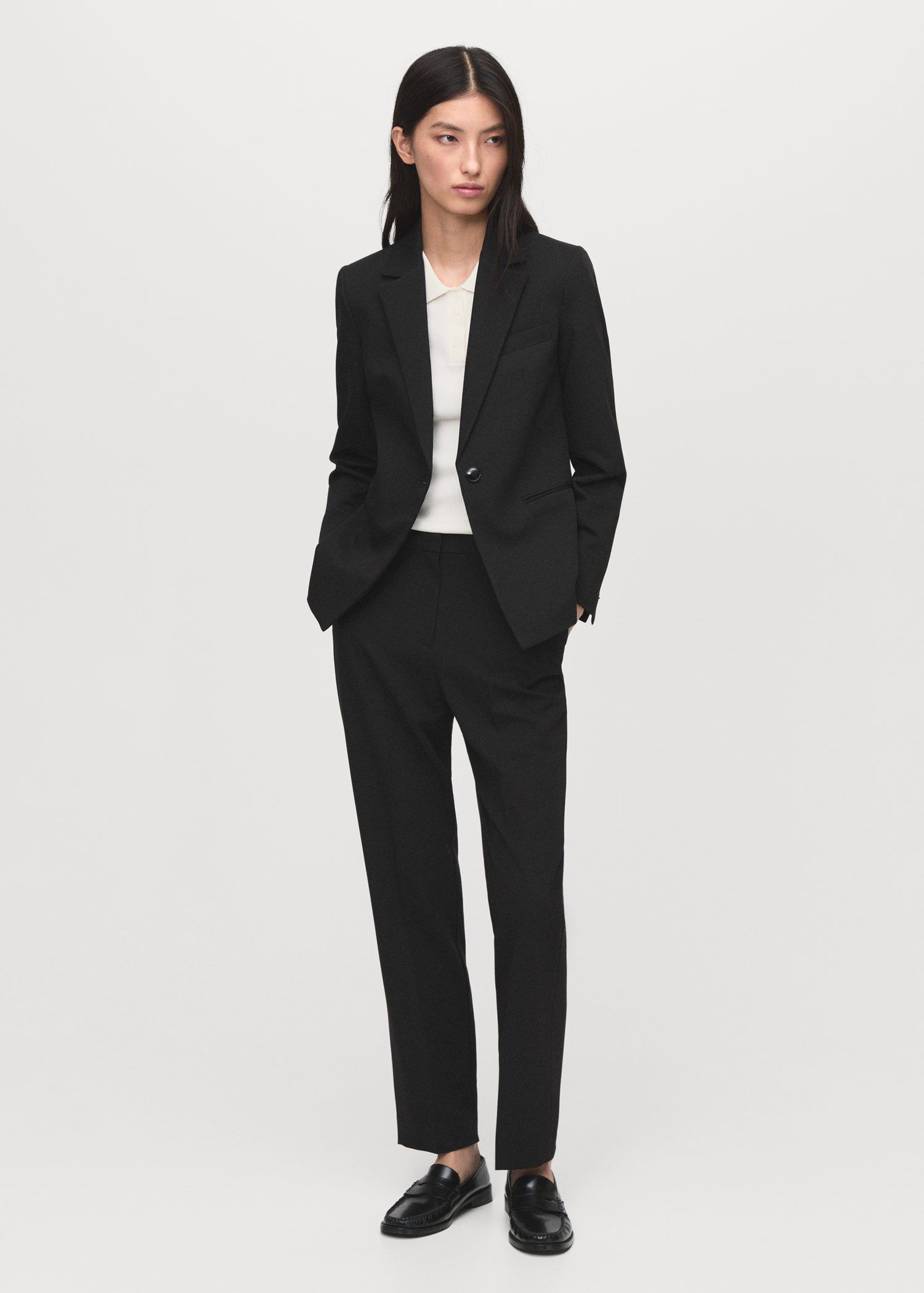 Straight suit trousers