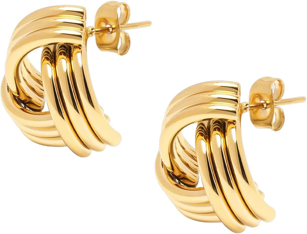 Women's Knot Earrings in Gold