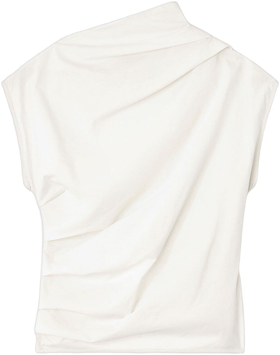 Stretch Cotton Ruched Top