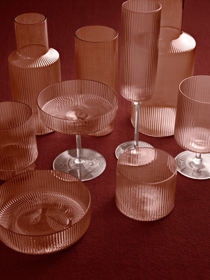 Ripple Glasses - Set of 4 - Blush