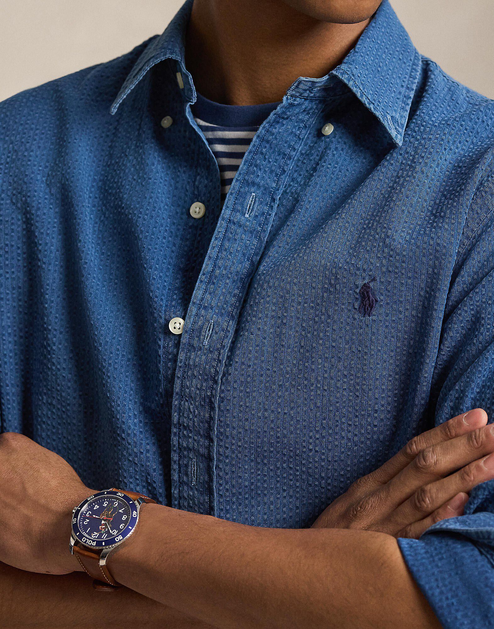 Custom Fit Seersucker Shirt