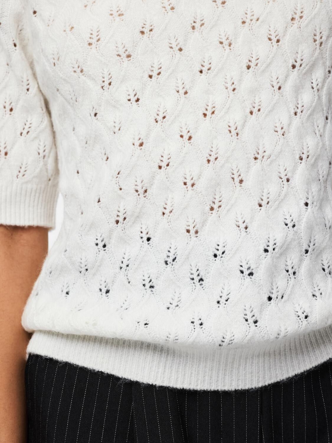 PCLELOU SS O-NECK KNIT NOOS BC