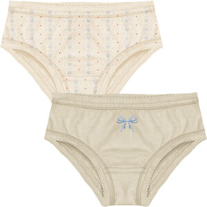 BASIC 2 PACK GIRL UNDERPANTS GOTS